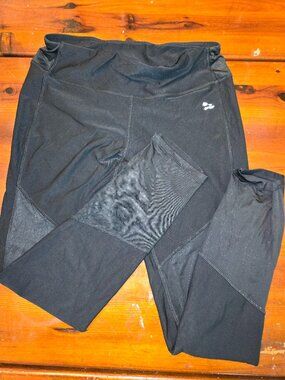 Leggings Men RBX Large Black Polyester Spandex